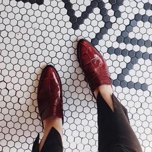 Freda Salvador KEEN Mule in Fox Croc Embossed